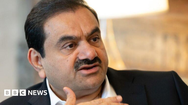 Gautam Adani, chairman of Adani Group, during a Bloomberg Television interview at the company