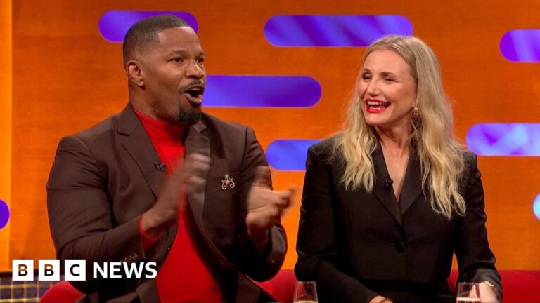 Cameron Diaz with her movie co-star, Jamie Foxx