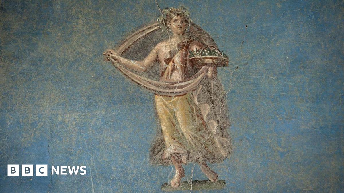 Detail of a fresco recently uncovered at Pompeii