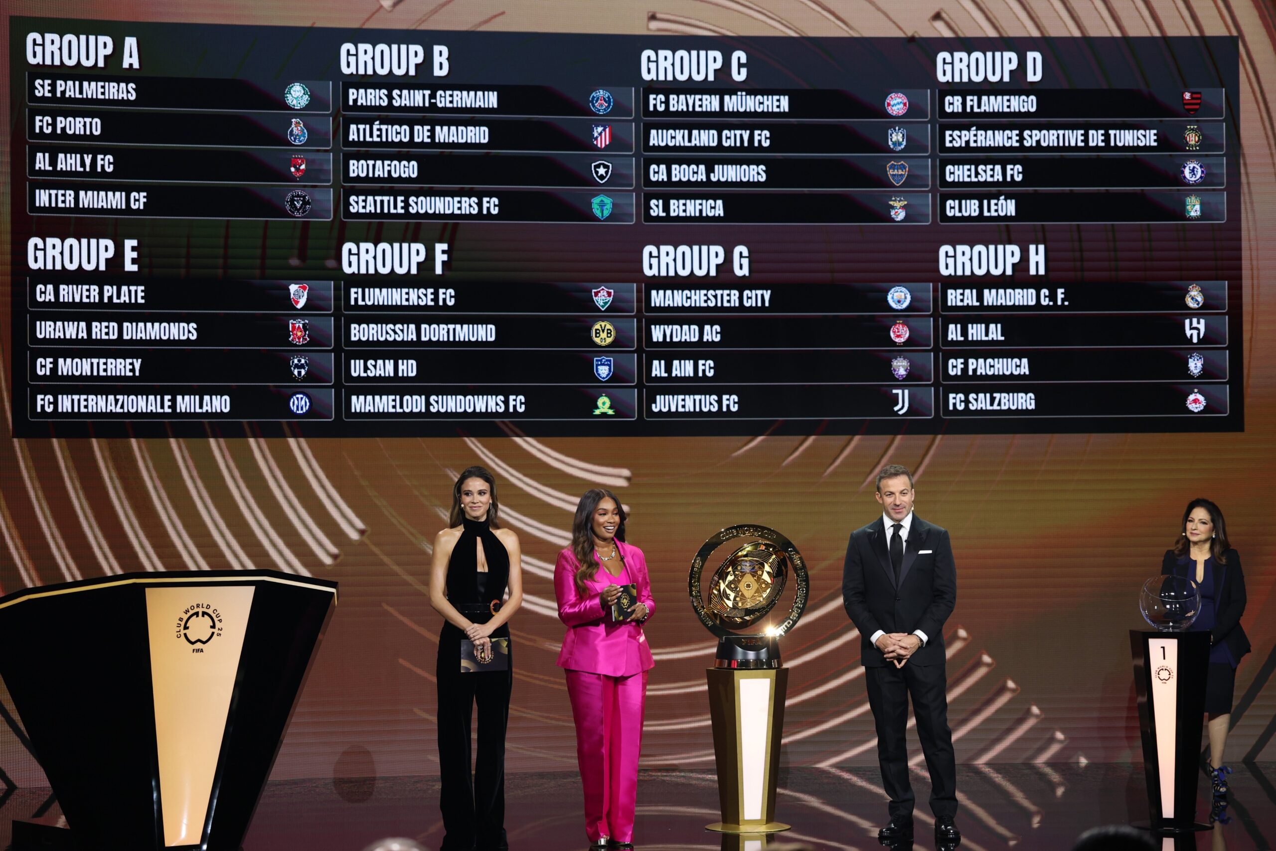 General views in the depth of place as a led screen showed the final group for 2025 Club