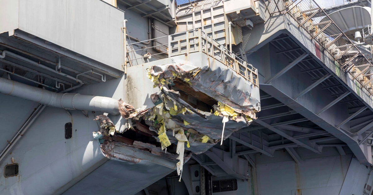 insurancecompanie.com | USS Harry Truman collapse damage to new photos of aircraft carrier returns to the port for reform