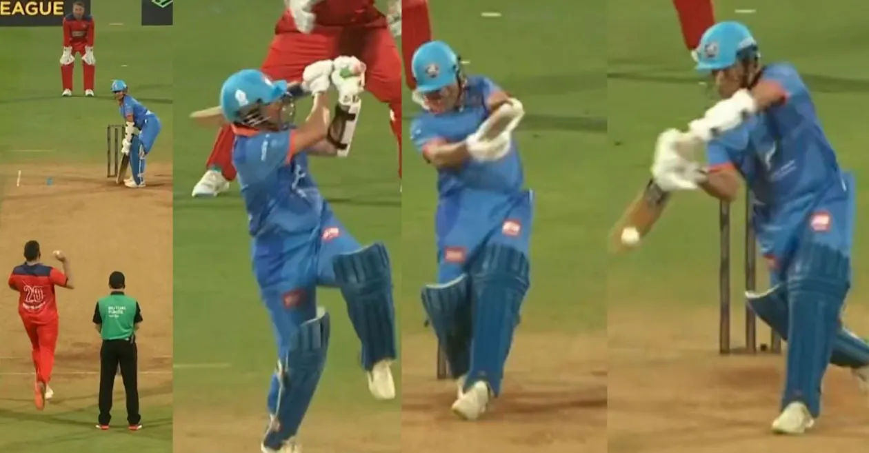 Watching: 6,4,4 - SACHIN Tendulkar rolling back time against English in international master league