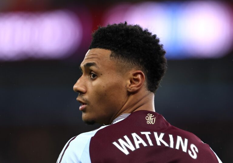 Ollie Watkins in action for Aston Villa