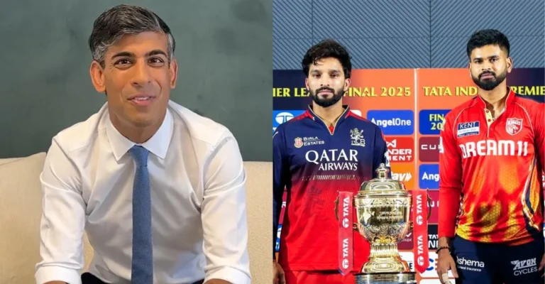 Former English PM Rishi Sunak Named named that he is backing at RcB vs VSV