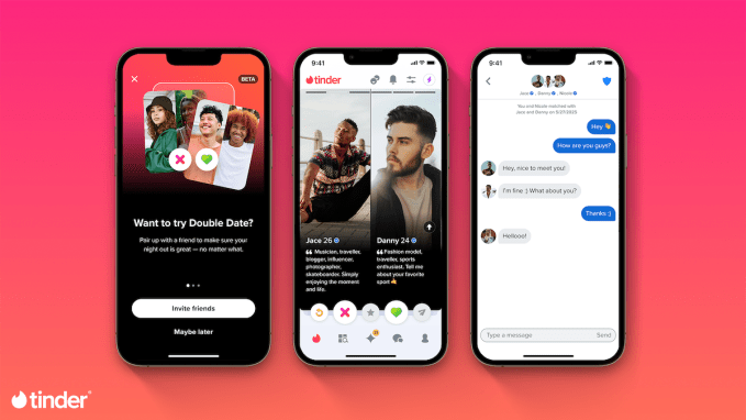 You can now set the double date and friends on tinder