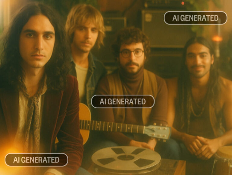 Indie band blowing in justifies, but people think it's ai