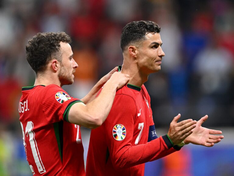 Diogo Joda and Cristiano Ronaldo