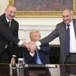 Armenian leaders and Azerbajan shaking

