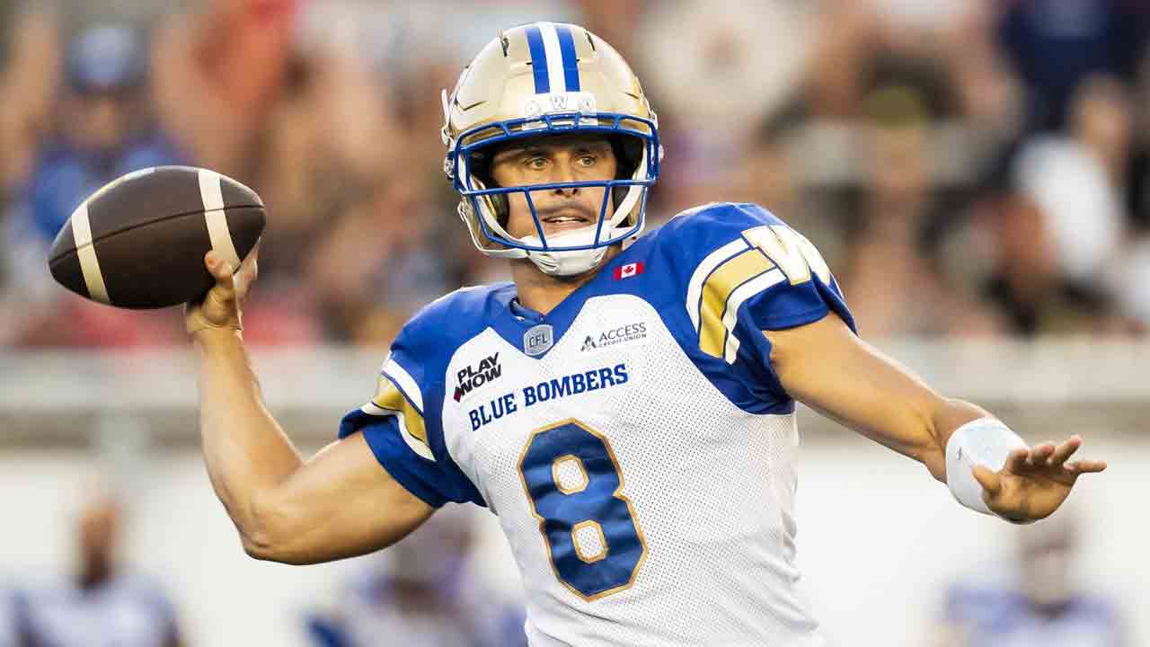 Brady Oliwa caused blue bombers to win the blue bombers to struggle