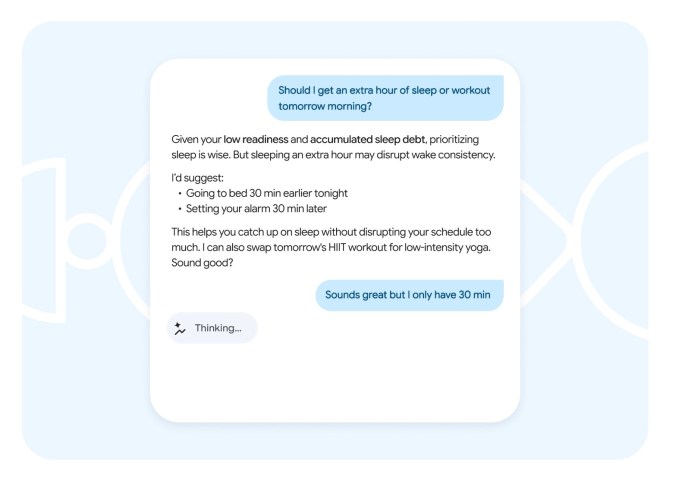 Google announced personal health and coach