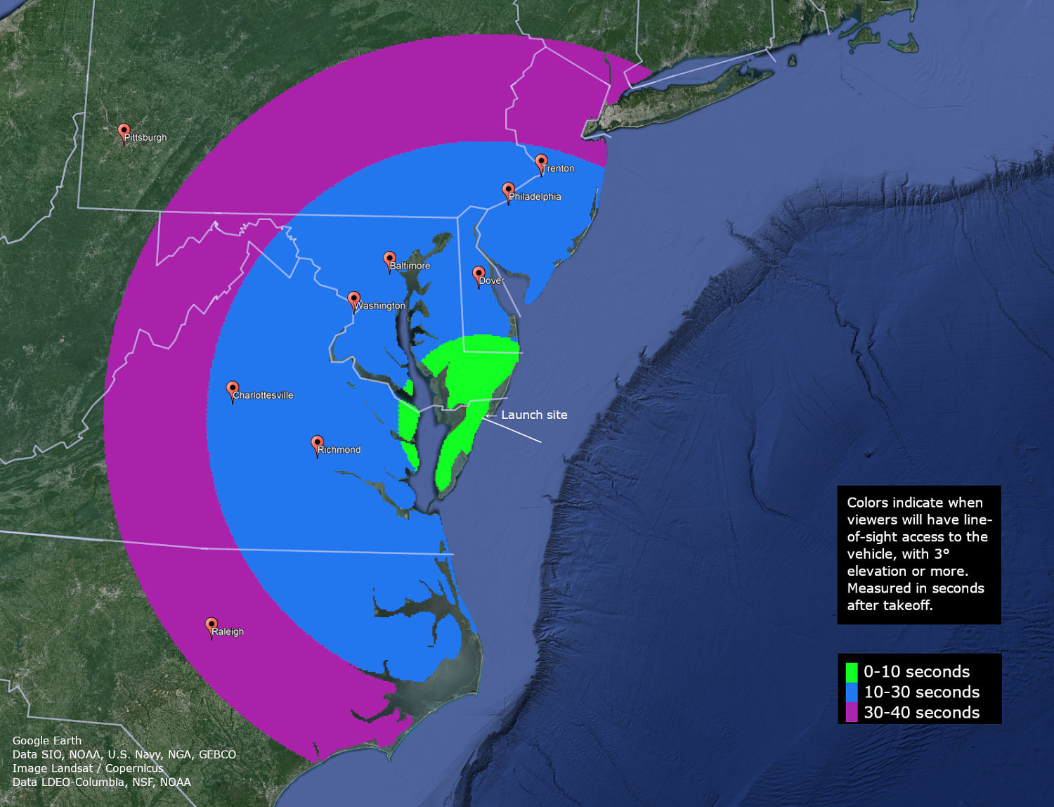 Three rocket Nasa Nasa can lows the sky with a colorful color glove last night