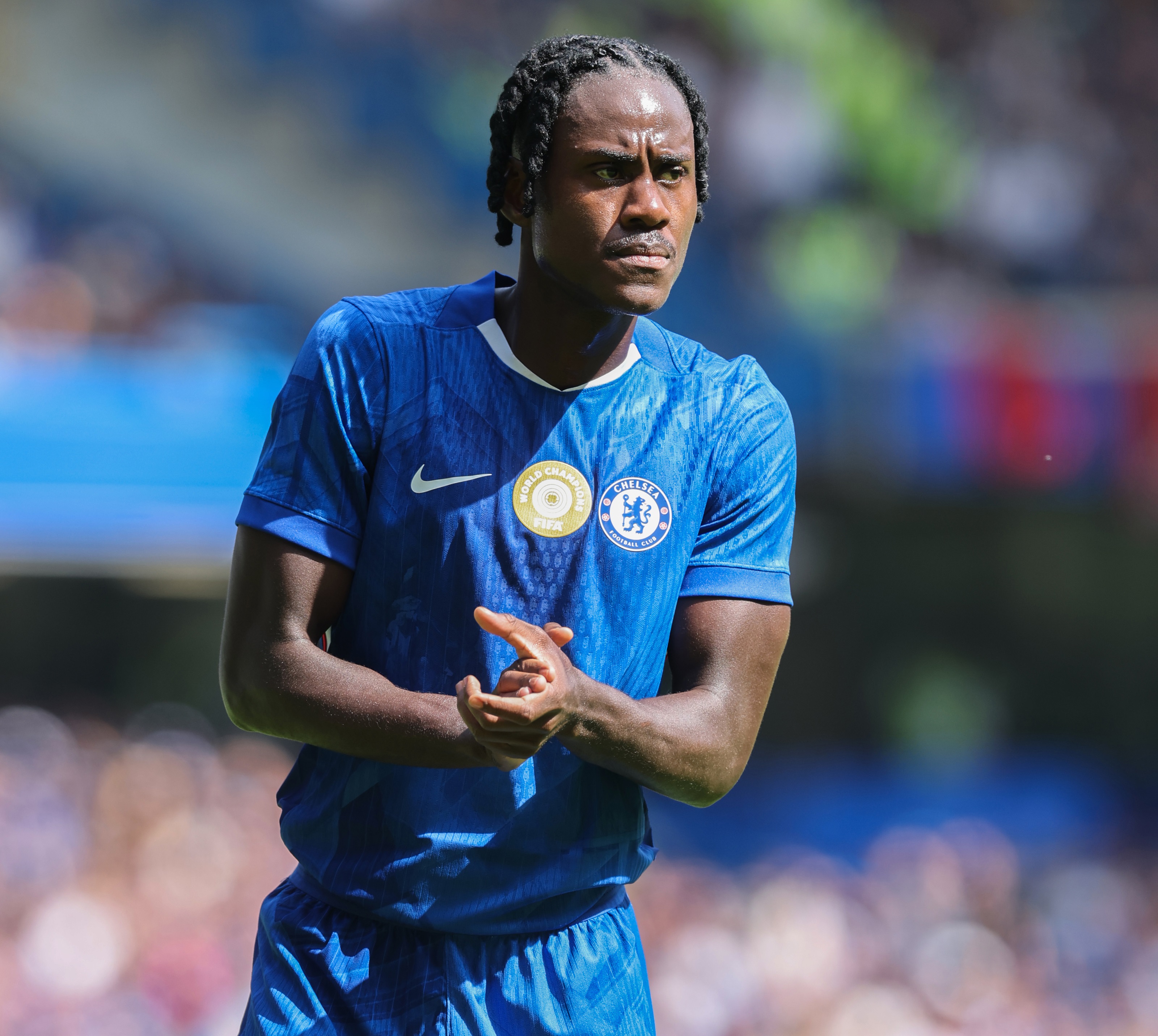 Trevoh Chalobah rubs his hand when Chelsea matches.