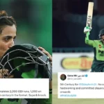 Fans erupted as a sidra amin-dryes century for Pakistan against South Africa in the woman's Odi

