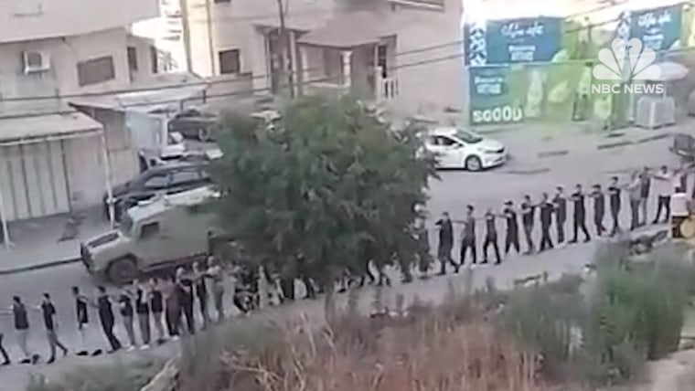 Israeli arresting the rules of the Palestinian man in the West Bank