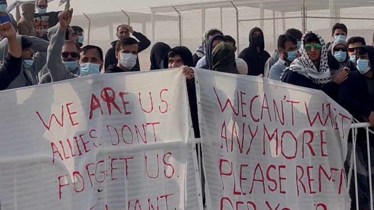 Afghan refugees in Qatar protest over travel suspension