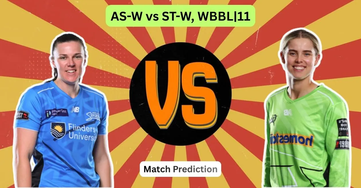 As-w vs st-w, wbbl | 11 match prediction: who will win today's match between strikers and sydney thunder?