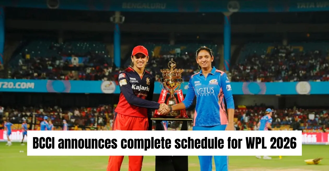 BCCI announces complete schedule for wpl 2026; Challenge Royal Bengaluru will battle Maine India India in Overder