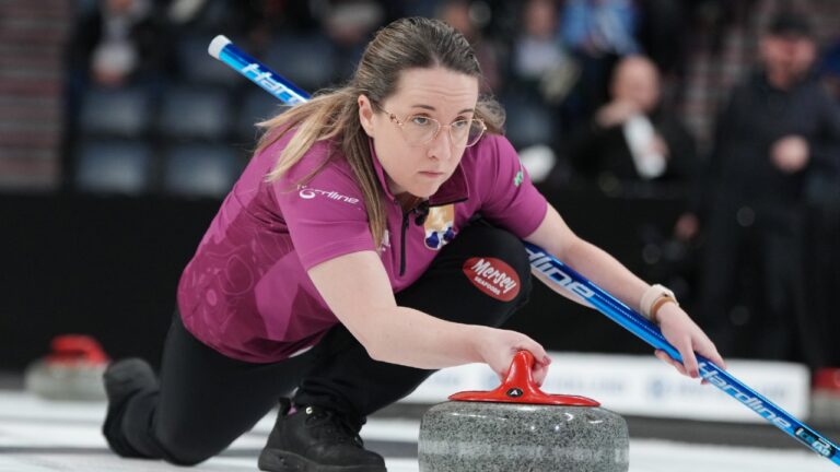 Christina Blake defeats Carrie Enerson in the semifinals at the Olympic Curling Trials