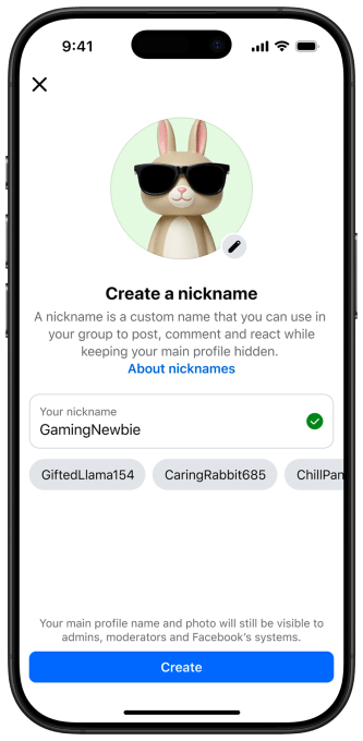 Facebook takes reddit with the launch of nicknames for facebook groups