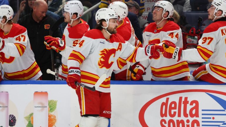 Flames defenseman Rasmus Anderson was named the NHL's first star of the week