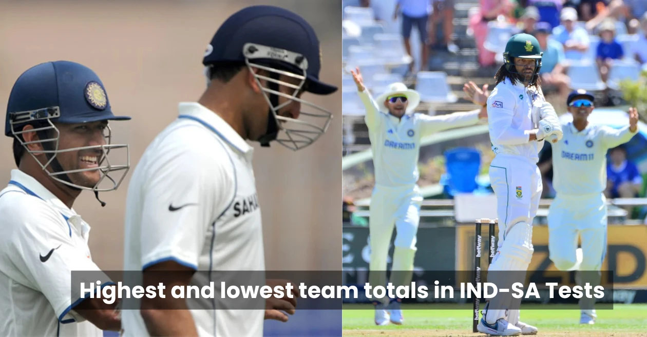 Highest and lowest team totals in South Africa Tests
