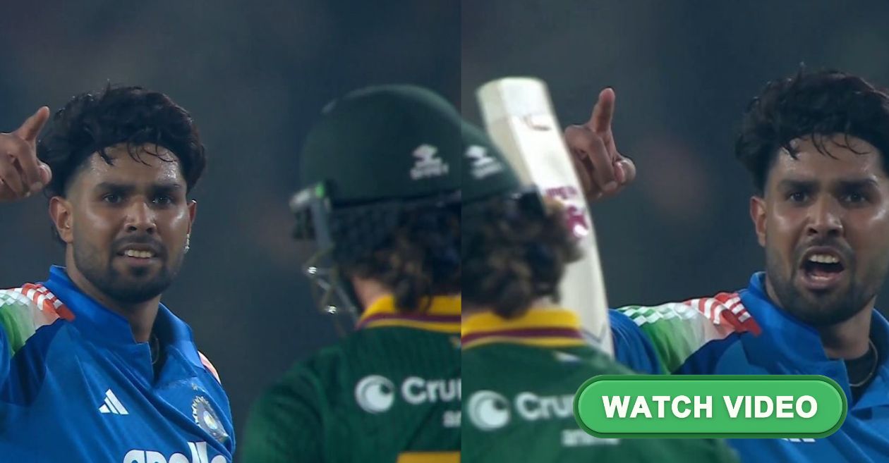 Ind vs sa (watch): Harshit rana gave an aggressive send