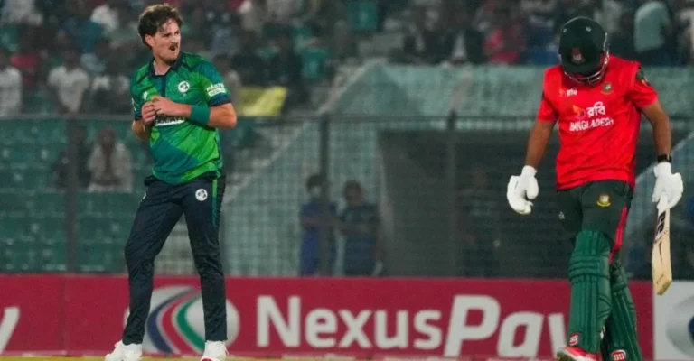 Ireland's Matthew Humphrey's Power Haule Houlet to a dominant win over Bangladesh in the TR20