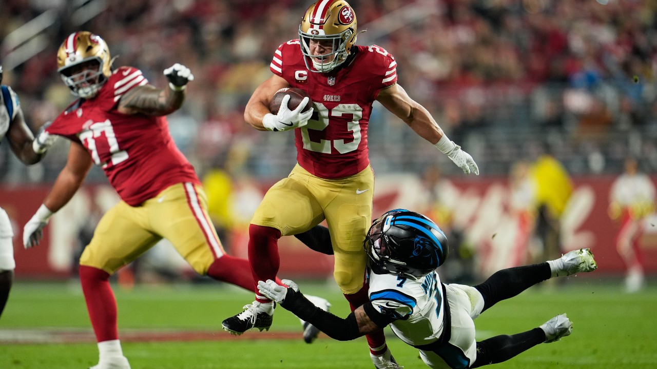 McCaffrey's big night leads the 49ers to a win over the Panthers
