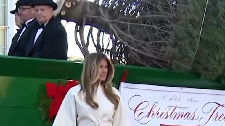 Melania Trump received a white Christmas tree