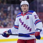 Rangers' Adam Fox is being evaluated for an upper-body injury

