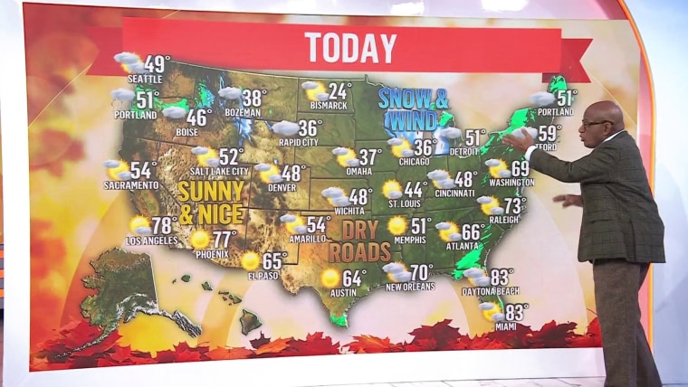 Thanksgivs ​​travelers are set to face winter storms, strong winds and heavy snow