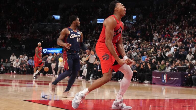 The Raptors were left on the floor as the win streak snapped to eight games