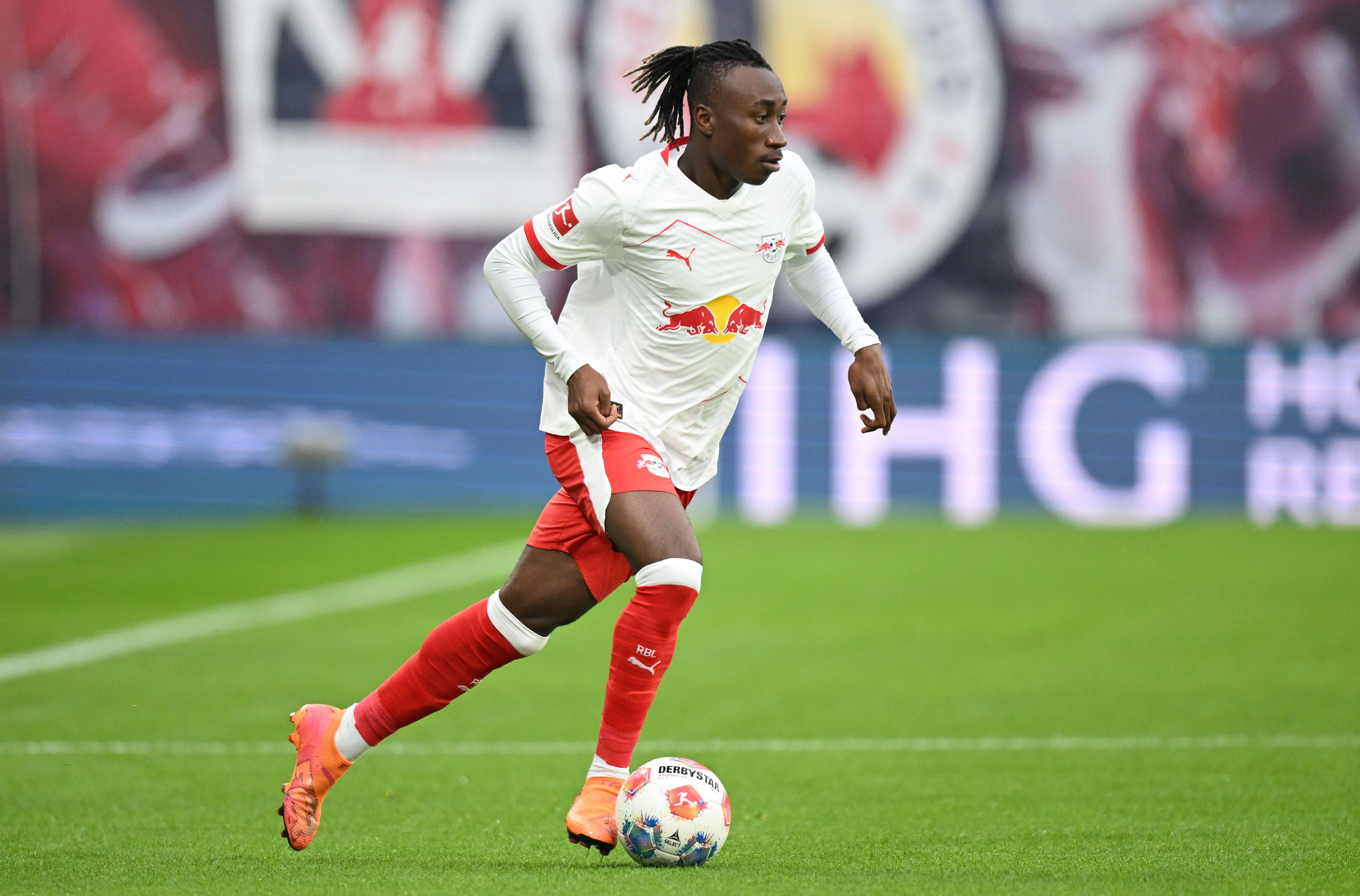 Yan Diomande RB Leipzig in action