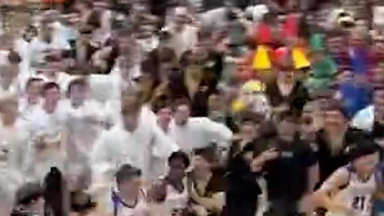 The crowd went wild at the 'Night Basketball Game