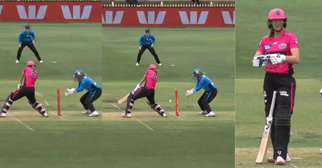 WBBL | 11 (watch): Erlyse Perry survives as Bails remains intact even though the ball just goes off the stumps